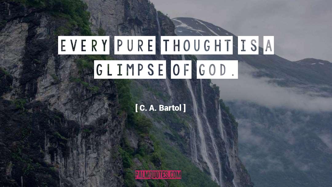 C. A. Bartol Quotes: Every pure thought is a