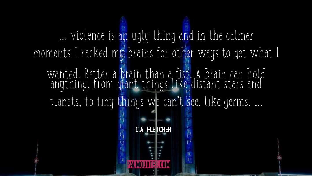 C.A. Fletcher Quotes: ... violence is an ugly