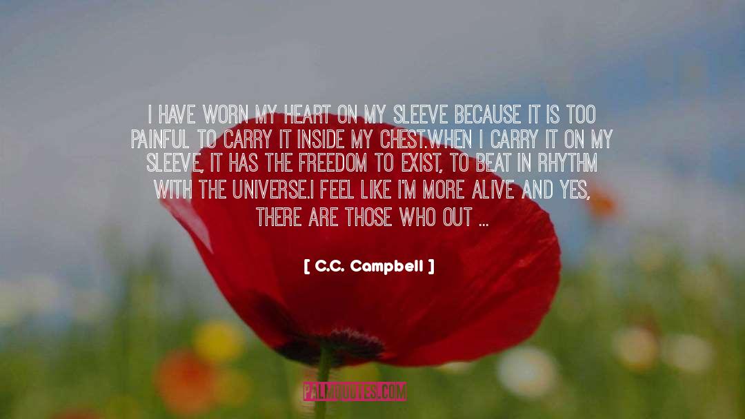 C.C. Campbell Quotes: I have worn my heart