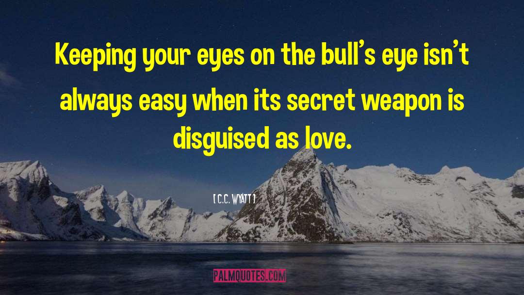 C.C. Wyatt Quotes: Keeping your eyes on the