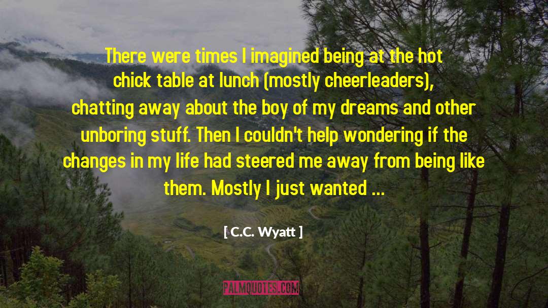 C.C. Wyatt Quotes: There were times I imagined