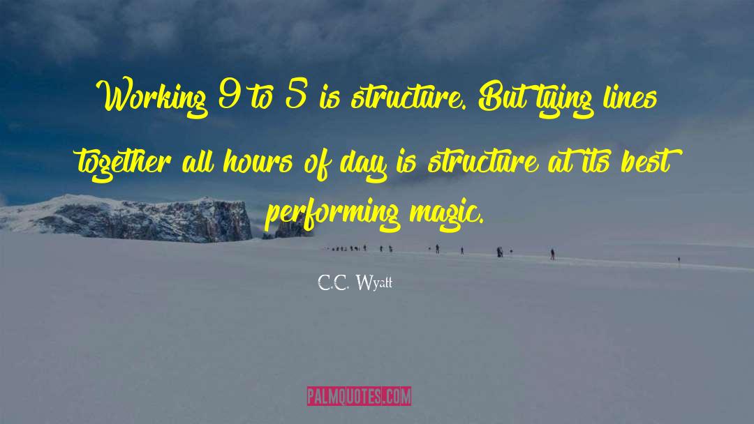 C.C. Wyatt Quotes: Working 9 to 5 is