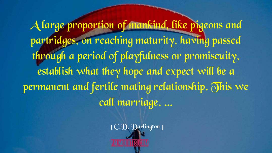 C.D. Darlington Quotes: A large proportion of mankind,