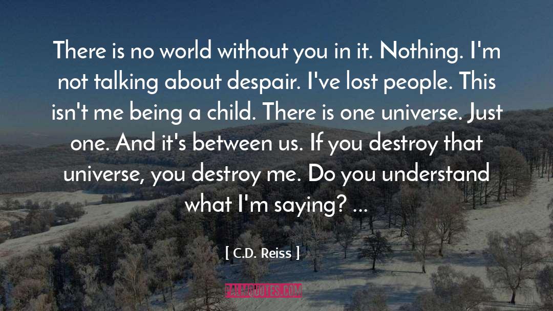 C.D. Reiss Quotes: There is no world without