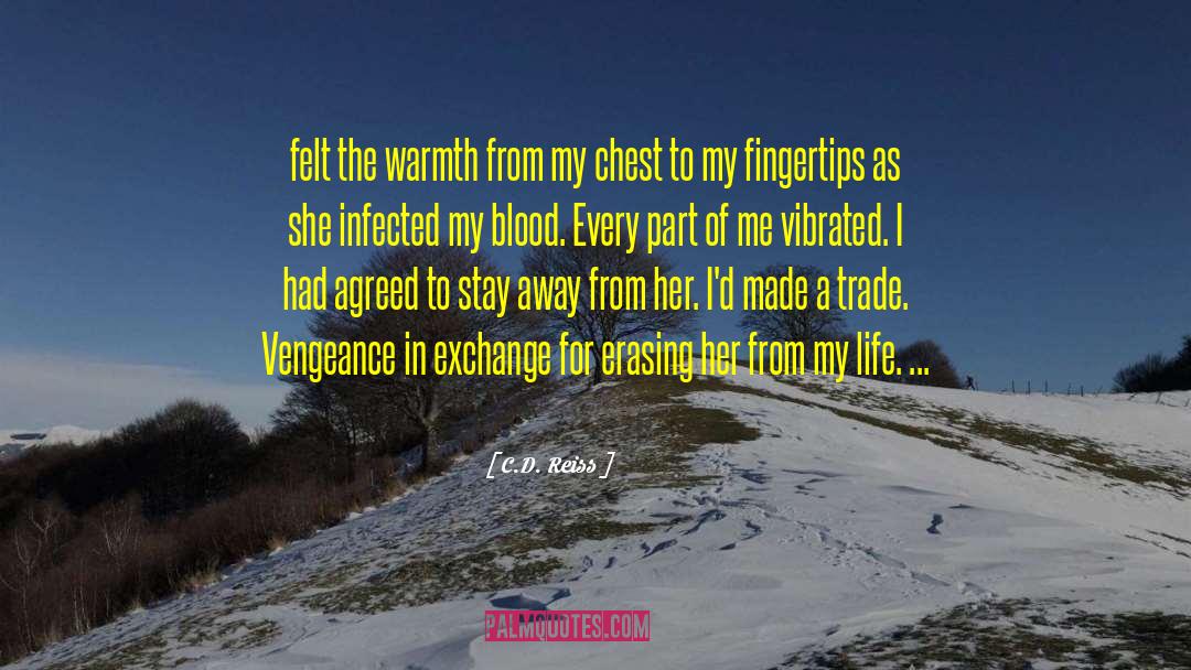 C.D. Reiss Quotes: felt the warmth from my