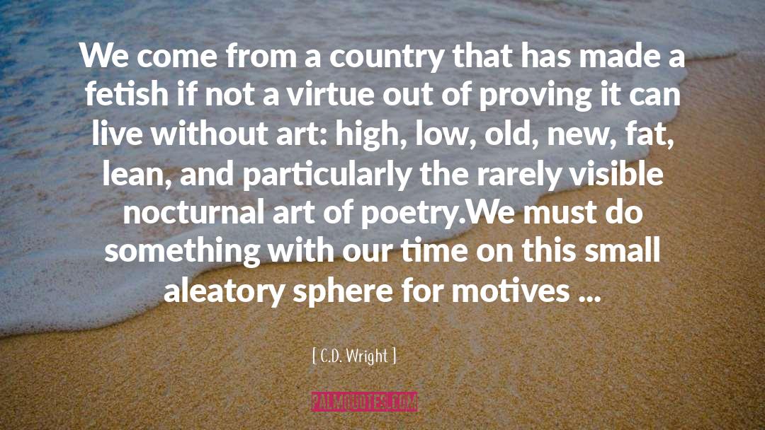 C.D. Wright Quotes: We come from a country