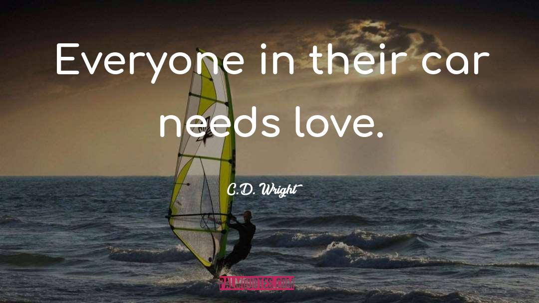 C.D. Wright Quotes: Everyone in their car needs