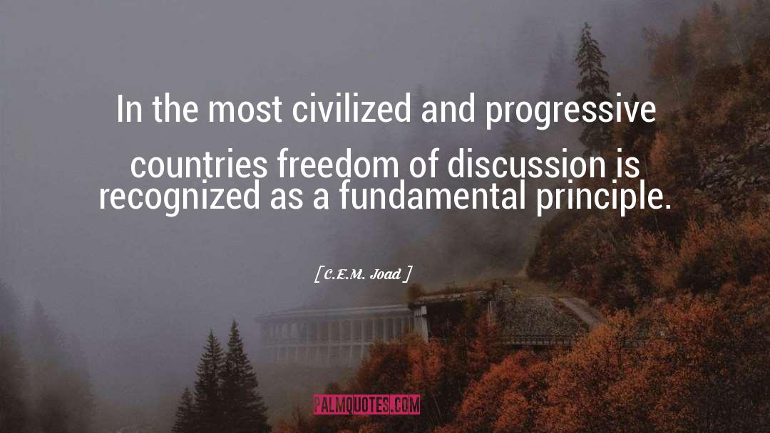 C.E.M. Joad Quotes: In the most civilized and