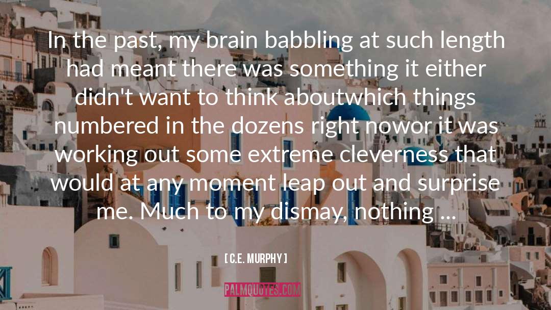 C.E. Murphy Quotes: In the past, my brain