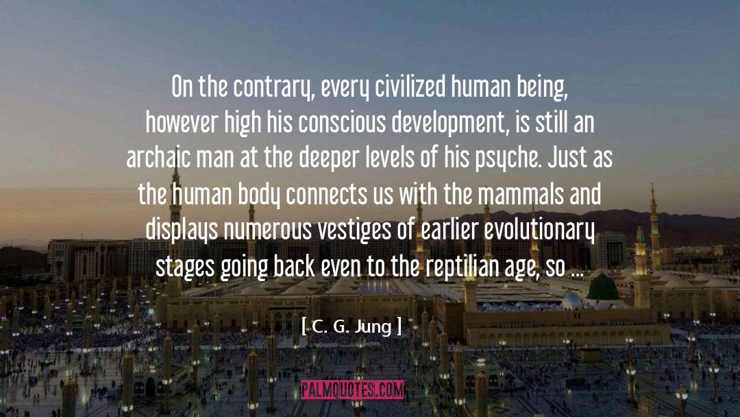 C. G. Jung Quotes: On the contrary, every civilized