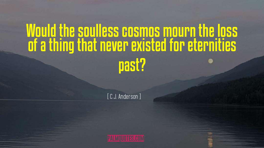 C.J. Anderson Quotes: Would the soulless cosmos mourn