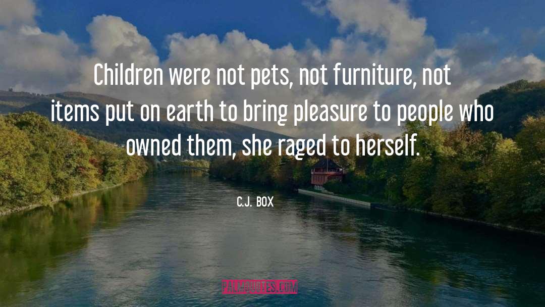 C.J. Box Quotes: Children were not pets, not