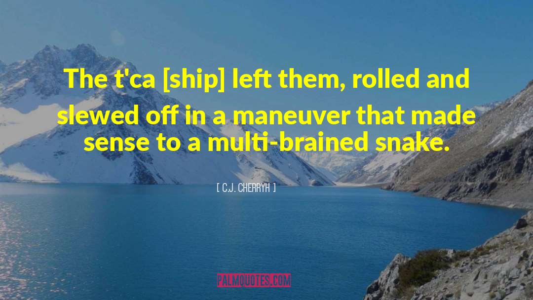 C.J. Cherryh Quotes: The t'ca [ship] left them,