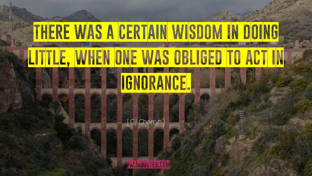 C.J. Cherryh Quotes: There was a certain wisdom