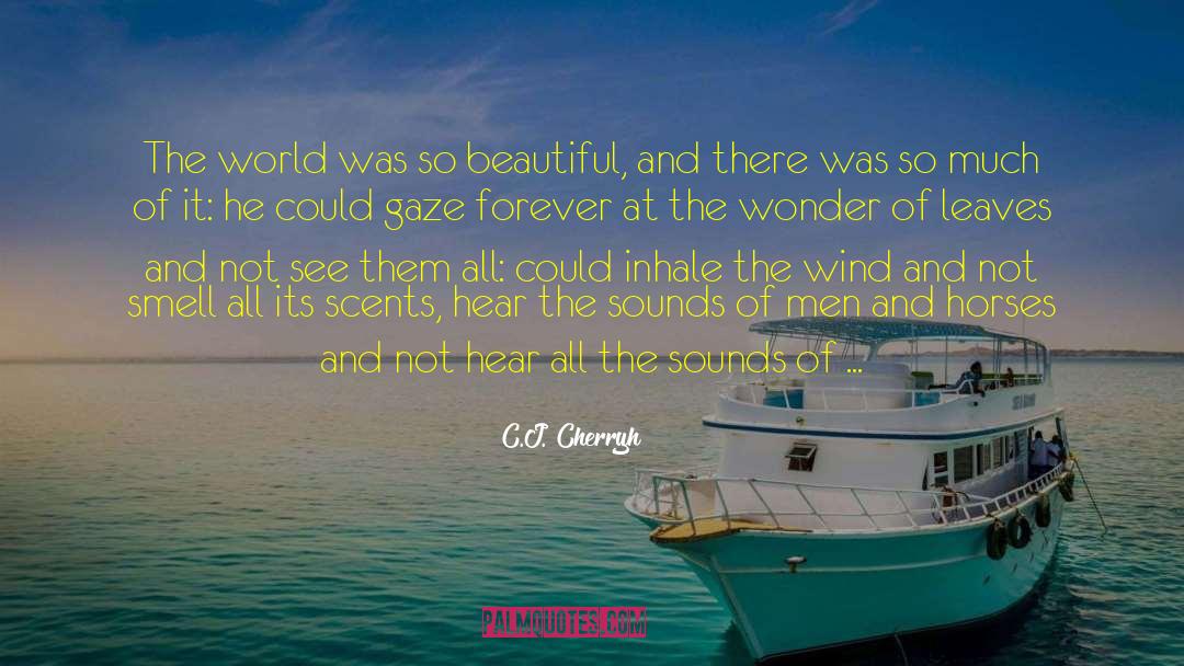 C.J. Cherryh Quotes: The world was so beautiful,