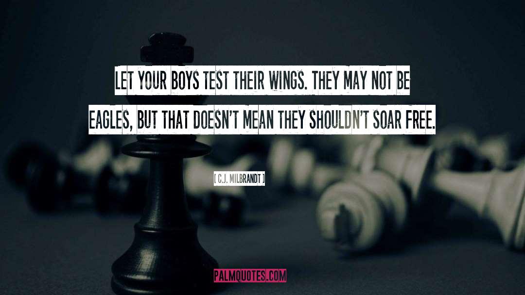 C.J. Milbrandt Quotes: Let your boys test their