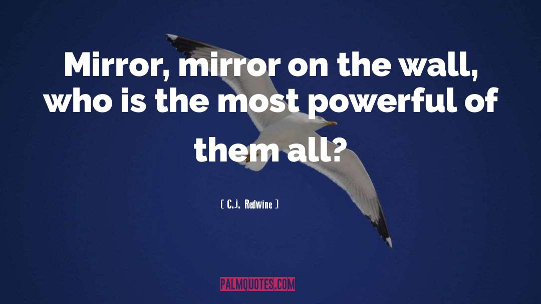 C.J. Redwine Quotes: Mirror, mirror on the wall,