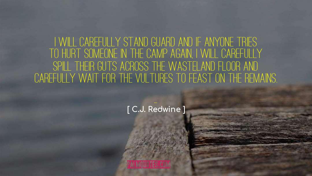 C.J. Redwine Quotes: I will carefully stand guard
