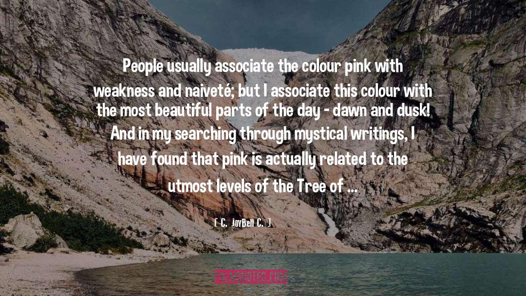 C. JoyBell C. Quotes: People usually associate the colour