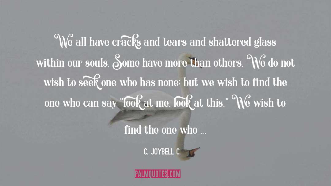 C. JoyBell C. Quotes: We all have cracks and