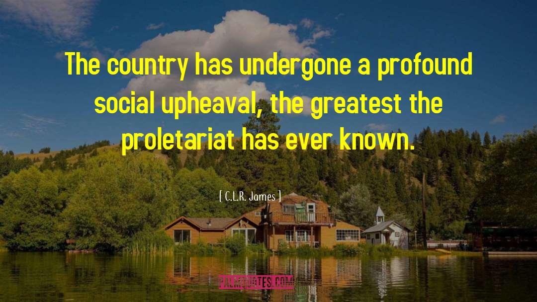 C.L.R. James Quotes: The country has undergone a