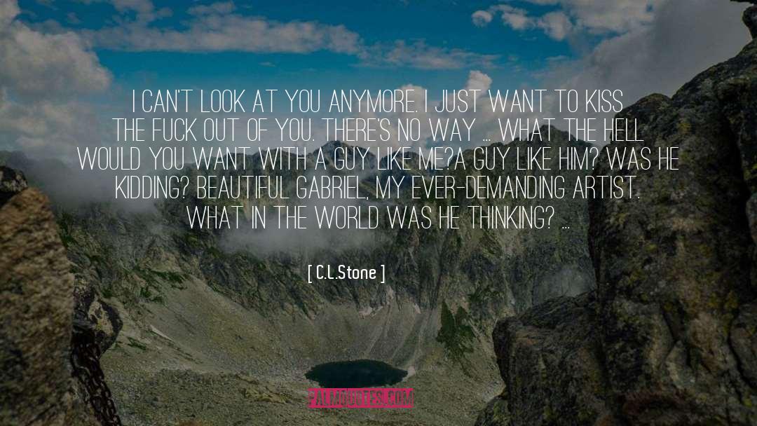 C.L.Stone Quotes: I can't look at you