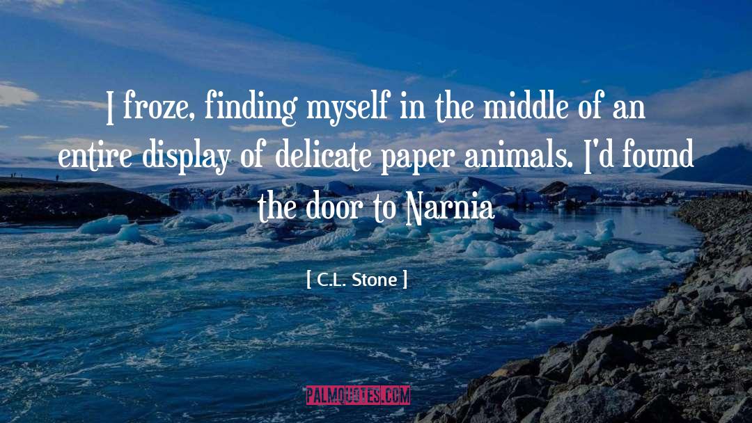 C.L.Stone Quotes: I froze, finding myself in