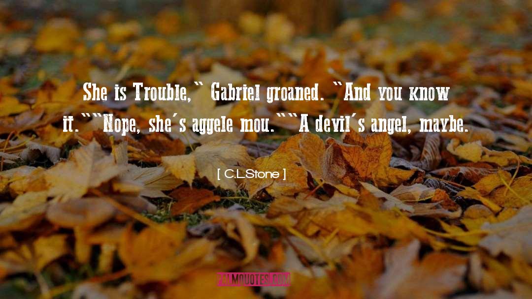 C.L.Stone Quotes: She is Trouble,