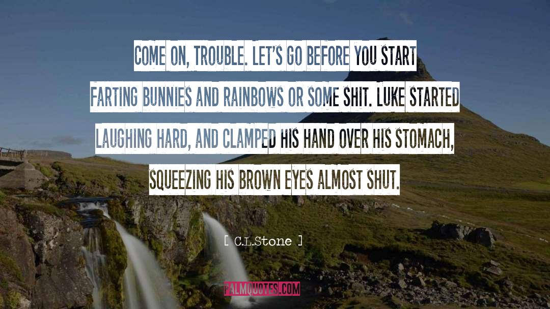 C.L.Stone Quotes: Come on, Trouble. Let's go