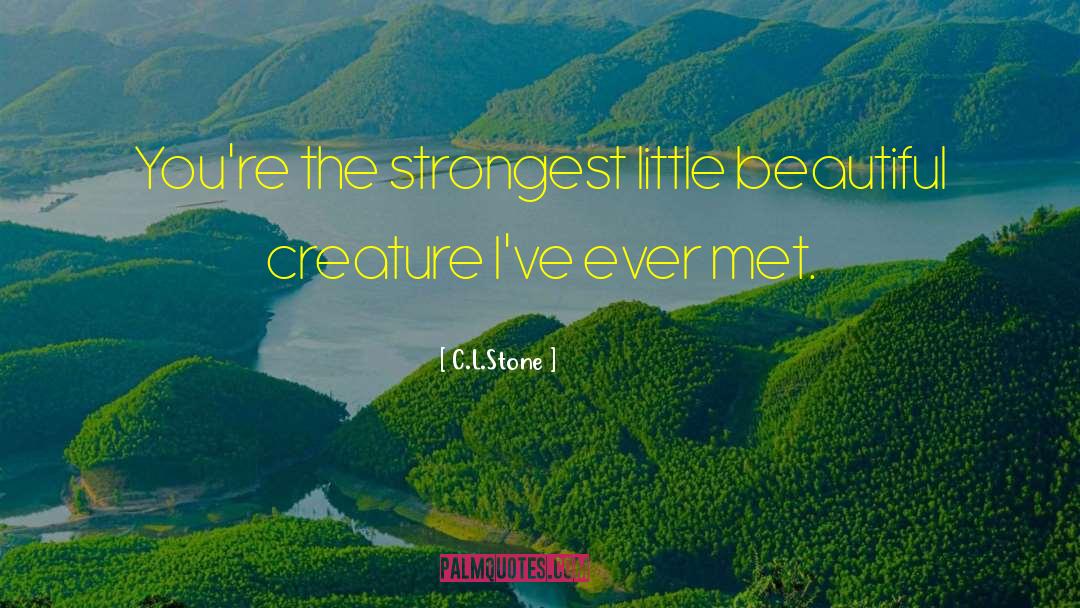 C.L.Stone Quotes: You're the strongest little beautiful