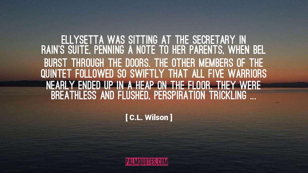 C.L. Wilson Quotes: Ellysetta was sitting at the