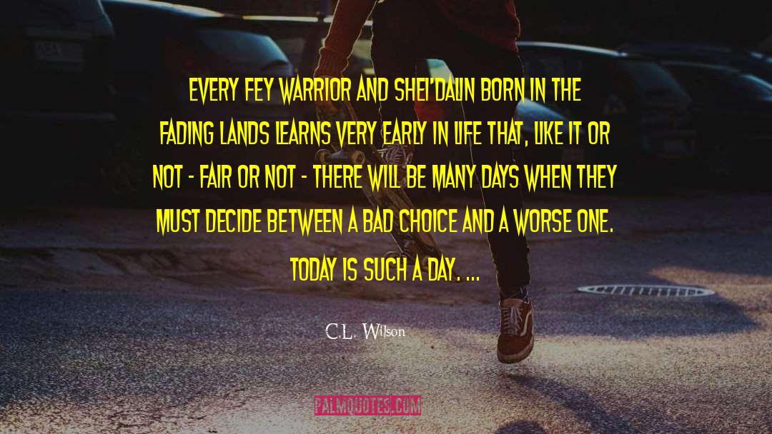 C.L. Wilson Quotes: Every Fey warrior and shei'dalin
