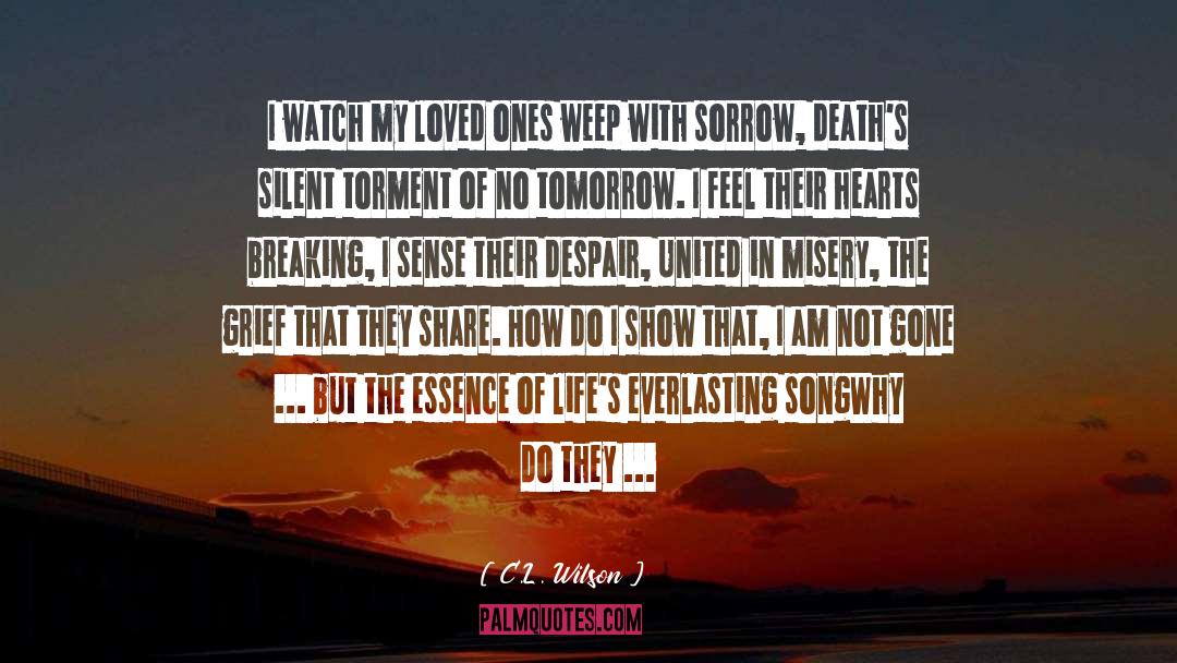 C.L. Wilson Quotes: I watch my loved ones