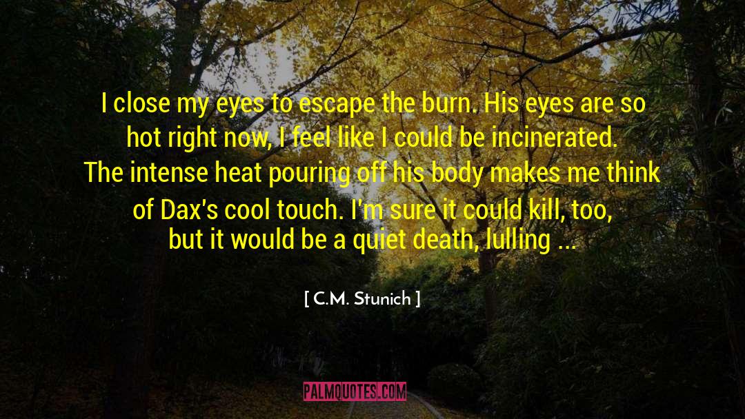C.M. Stunich Quotes: I close my eyes to