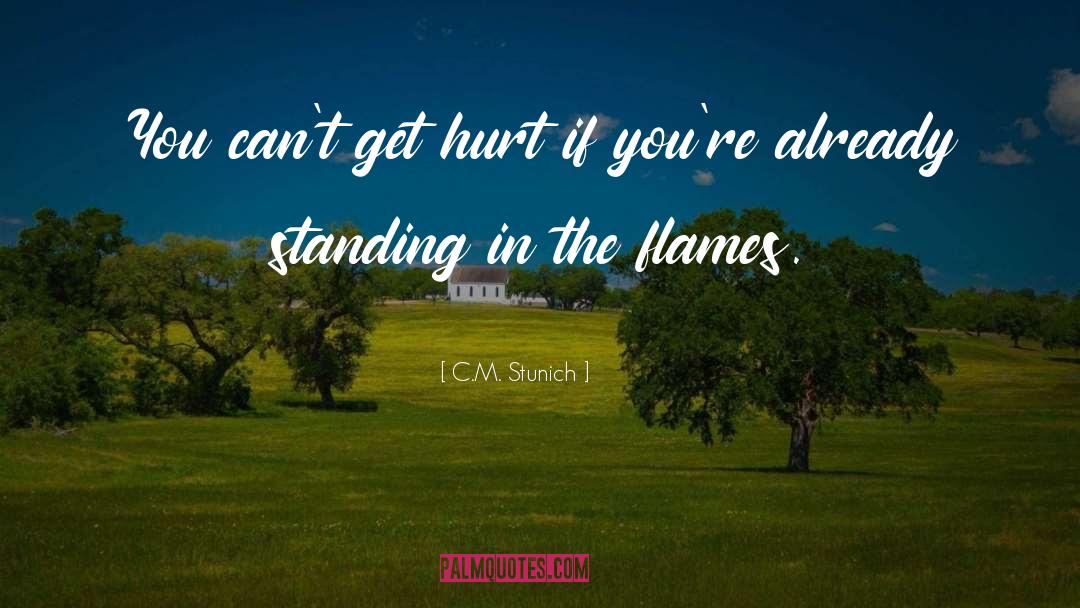C.M. Stunich Quotes: You can't get hurt if