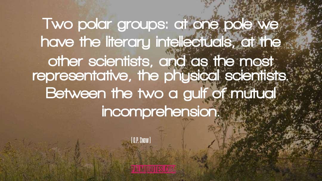 C.P. Snow Quotes: Two polar groups: at one
