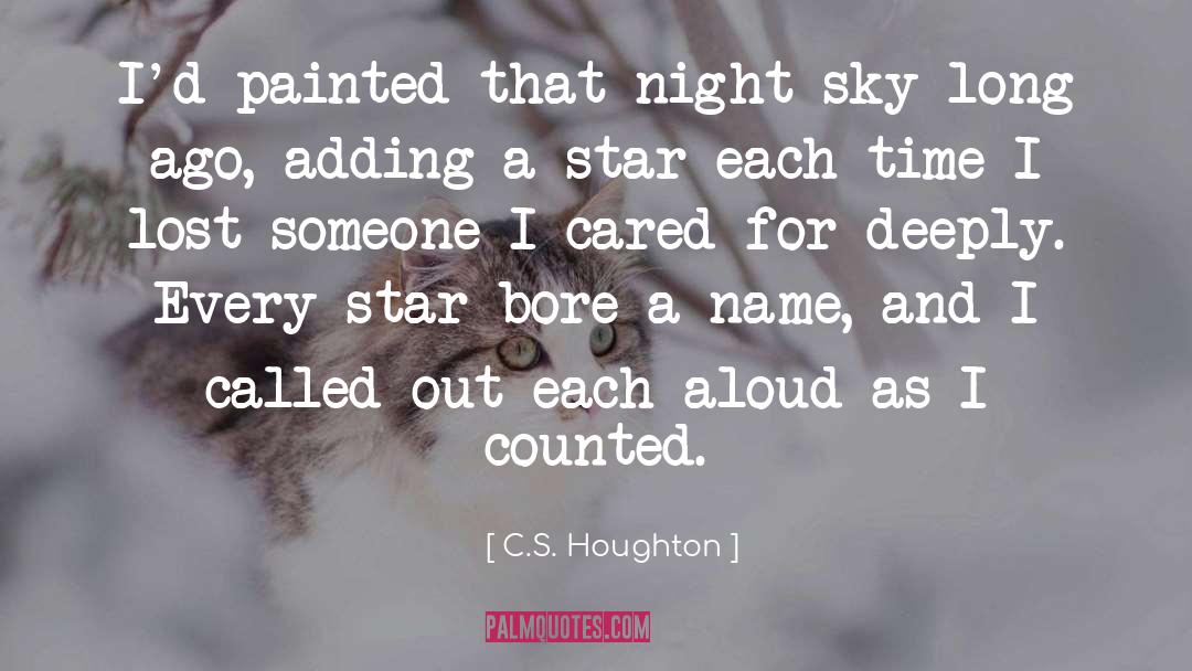 C.S. Houghton Quotes: I'd painted that night sky