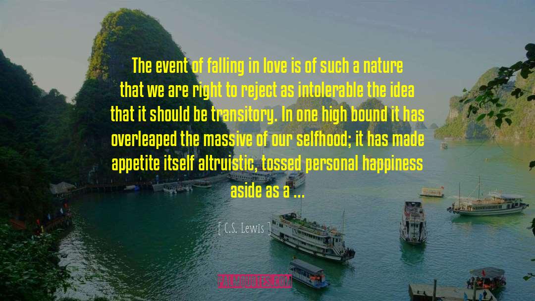 C.S. Lewis Quotes: The event of falling in