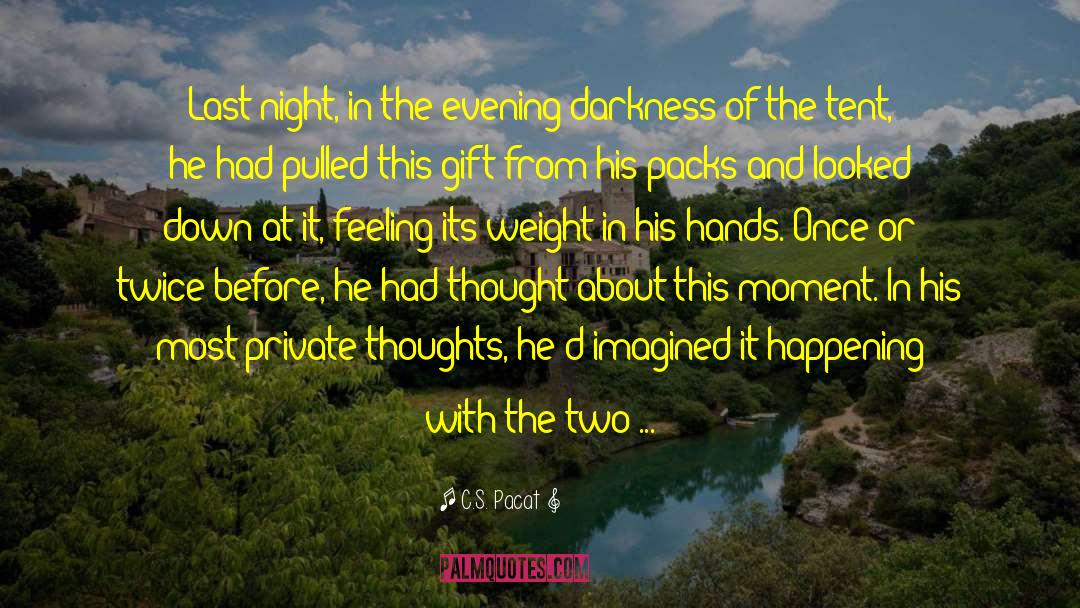 C.S. Pacat Quotes: Last night, in the evening