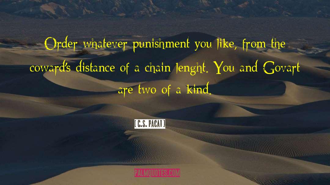 C.S. Pacat Quotes: Order whatever punishment you like,