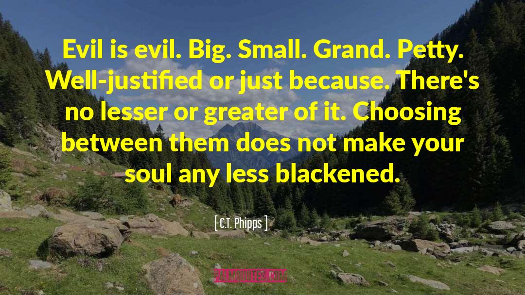 C.T. Phipps Quotes: Evil is evil. Big. Small.