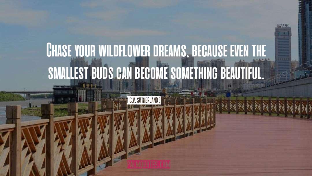 C.V. Sutherland Quotes: Chase your wildflower dreams, because