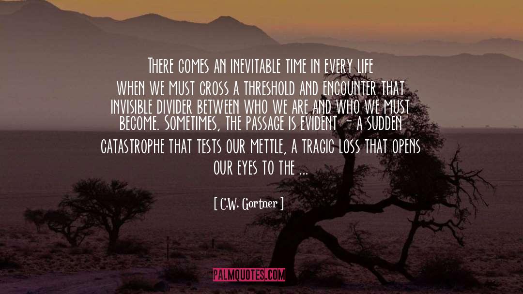 C.W. Gortner Quotes: There comes an inevitable time