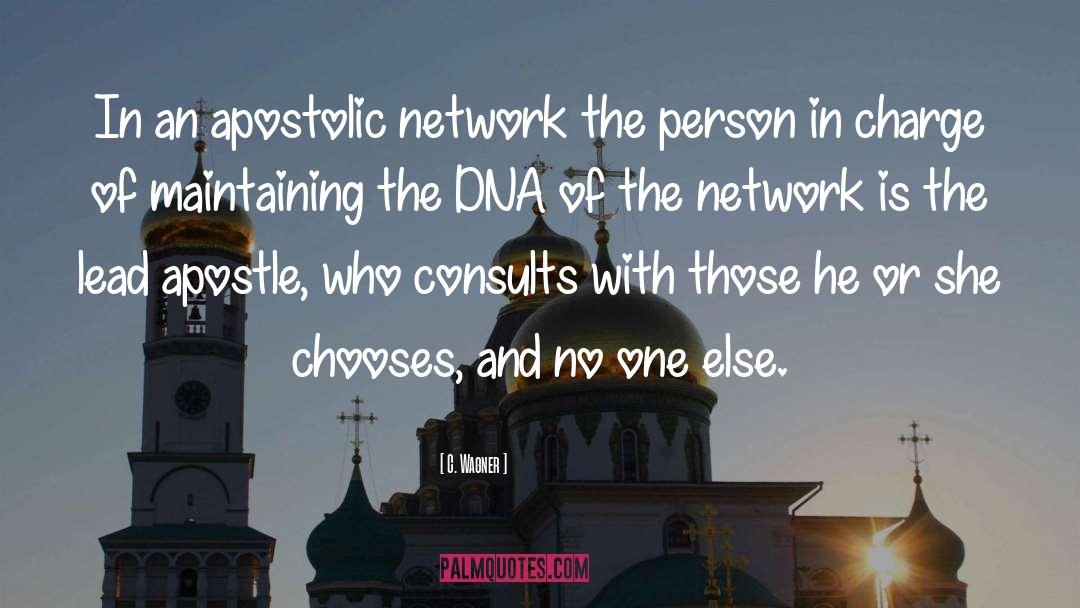 C. Wagner Quotes: In an apostolic network the