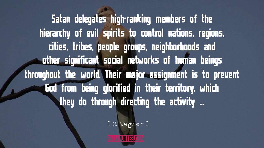 C. Wagner Quotes: Satan delegates high-ranking members of