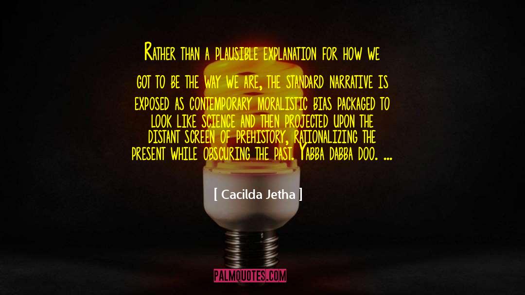 Cacilda Jetha Quotes: Rather than a plausible explanation