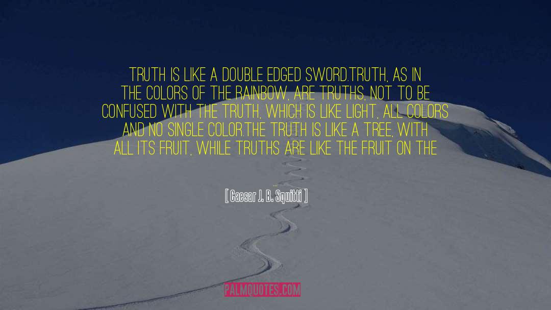 Caesar J. B. Squitti Quotes: Truth is like a double