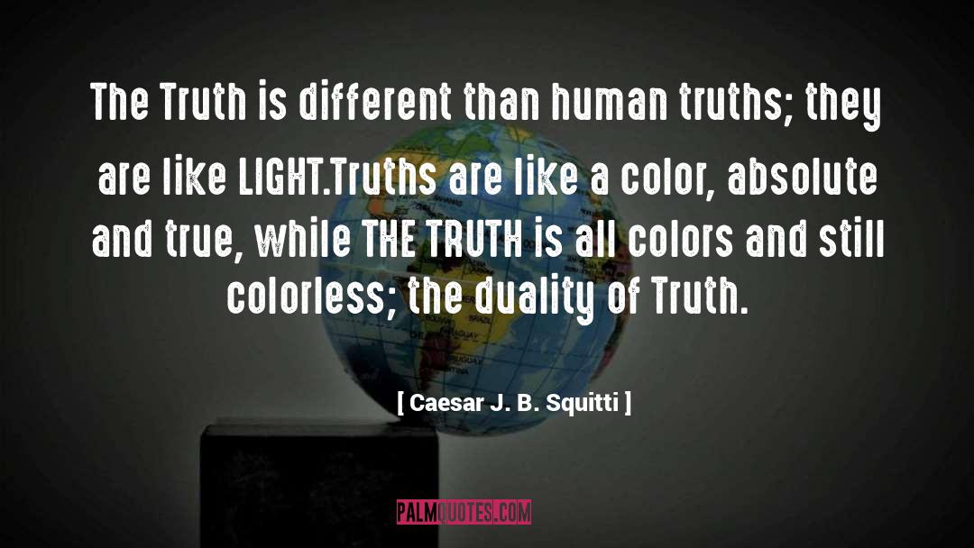 Caesar J. B. Squitti Quotes: The Truth is different than