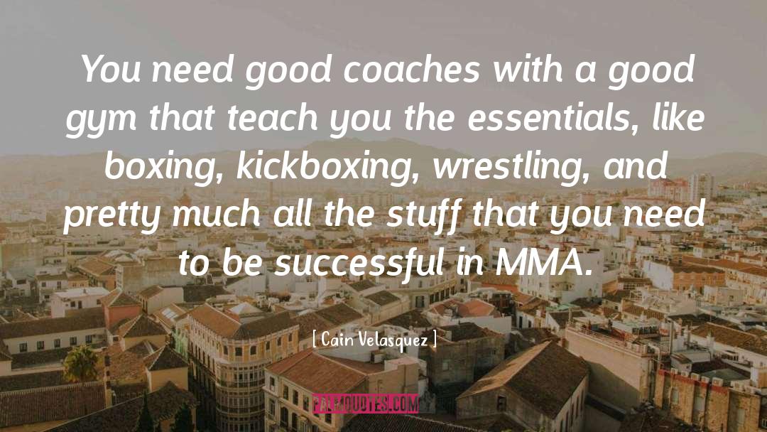 Cain Velasquez Quotes: You need good coaches with