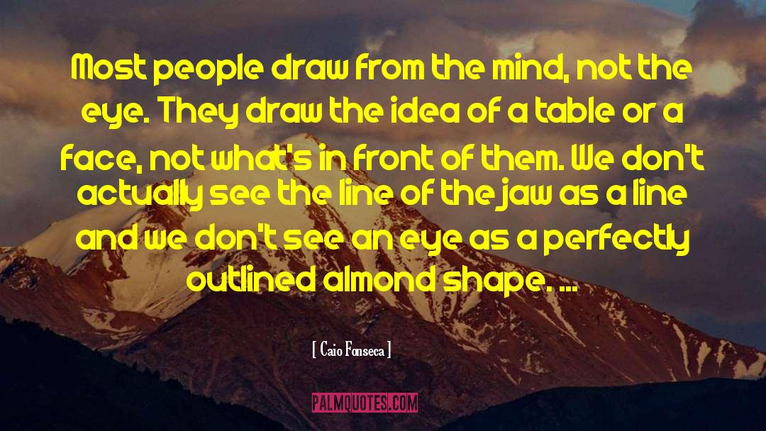 Caio Fonseca Quotes: Most people draw from the